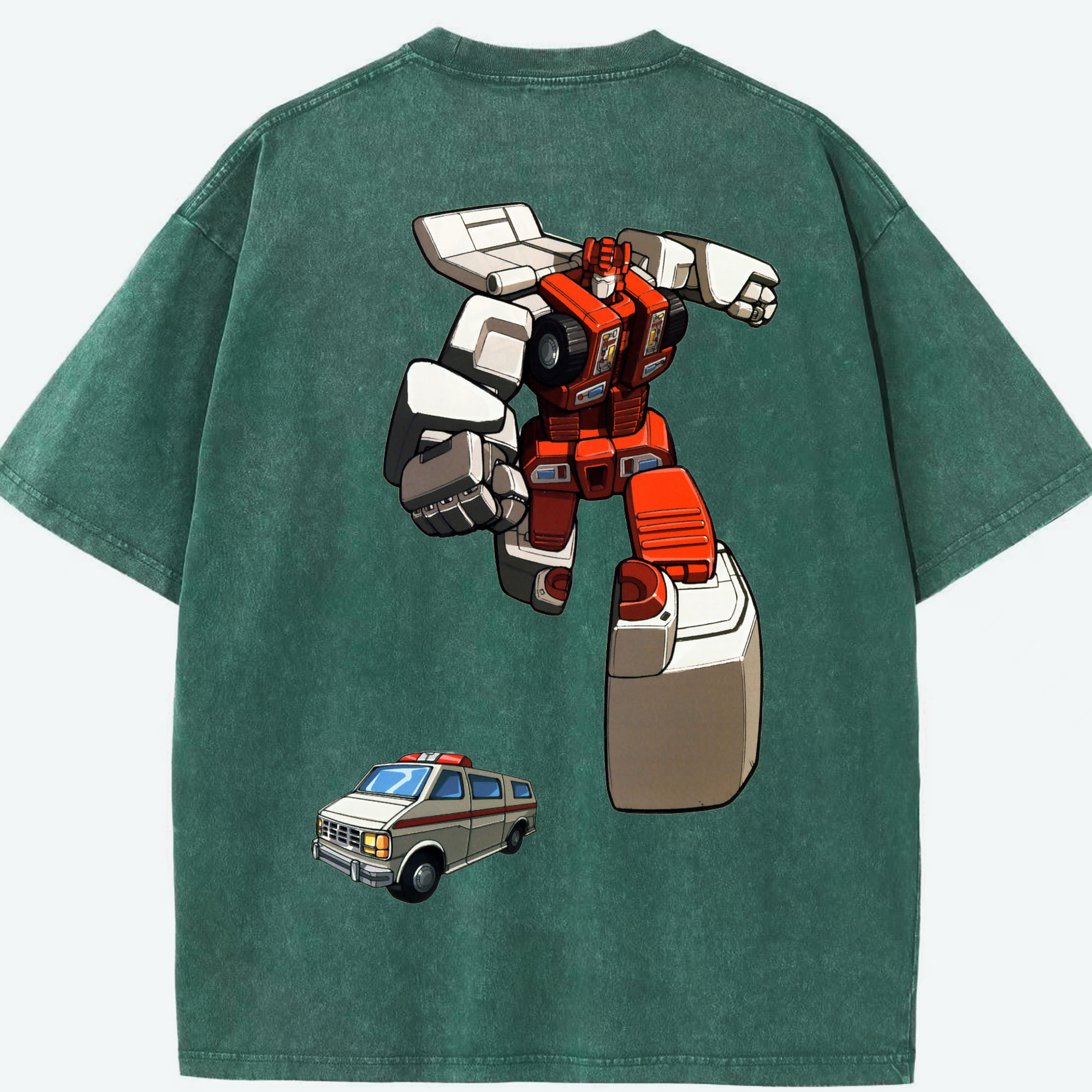 （画像用）  綿100% ヴィンテージ風 半袖Tシャツ（背面プリント）